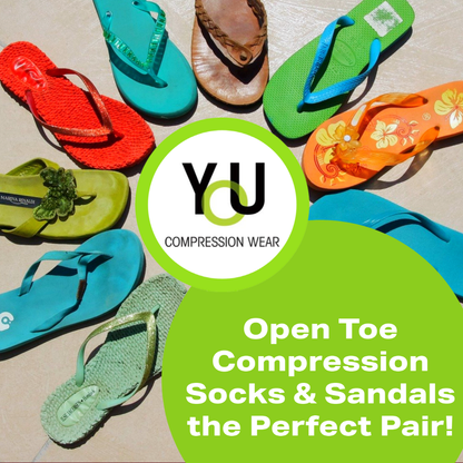 YoU Compression® Black Open Toe • 20 - 30 mmHg Knee High - YoU Compression Wear