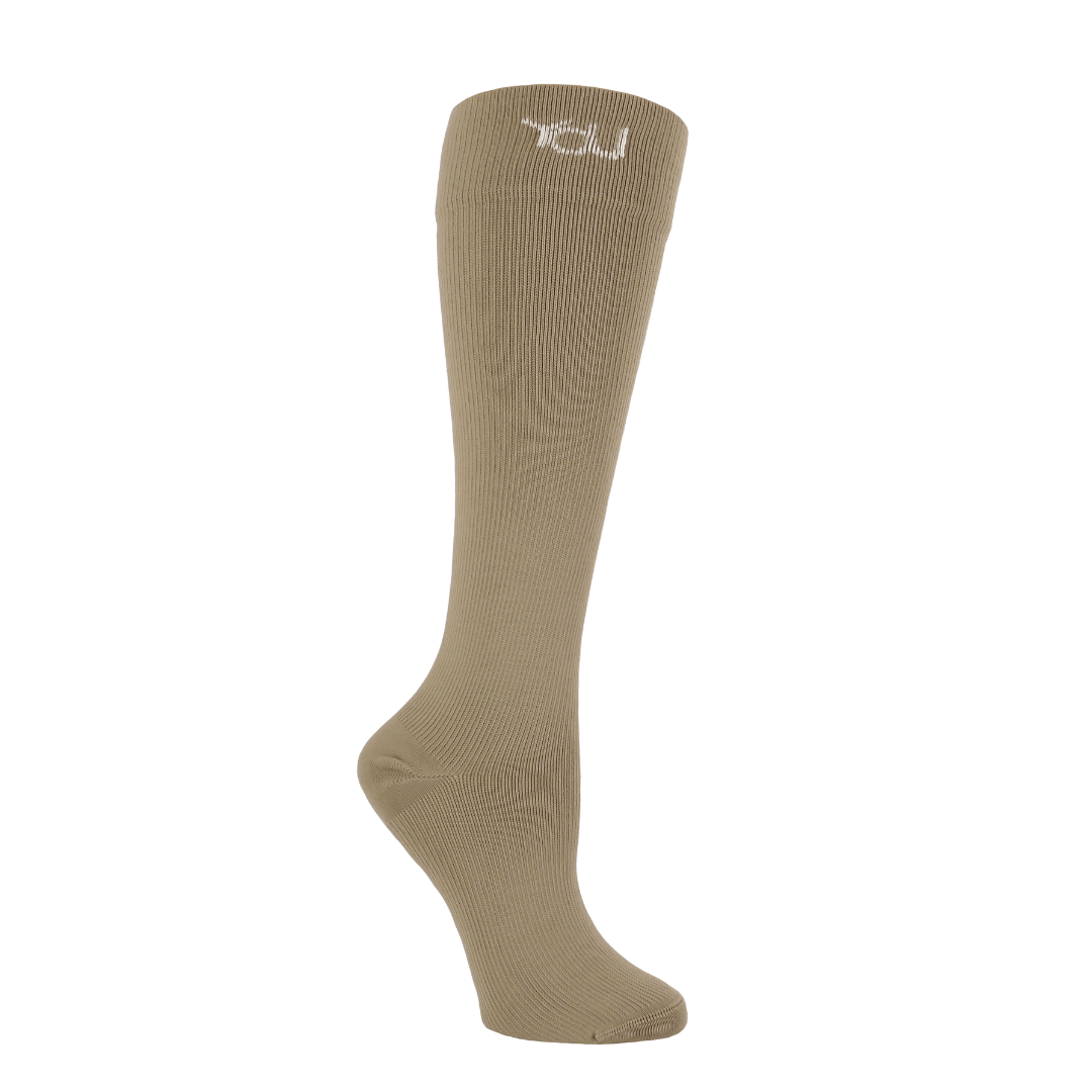 YoU Compression® Coffee Knee High •Travel &amp; Sport 15 - 20 mmHg Compression - YoU Compression Wear